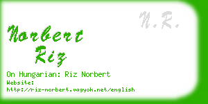 norbert riz business card